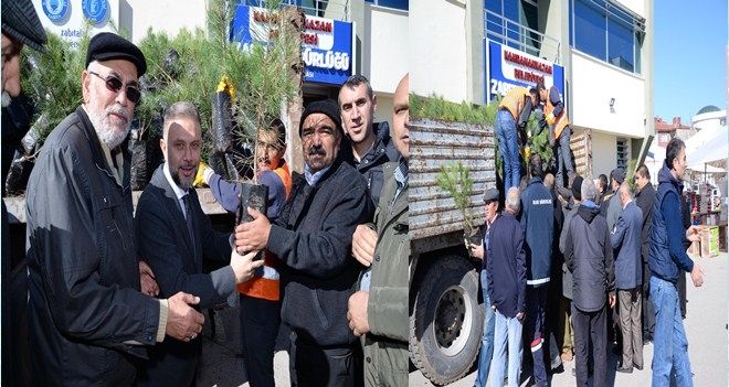 Kahramankazan´da vatandaşlara 35 bin fidan dağıtıldı   