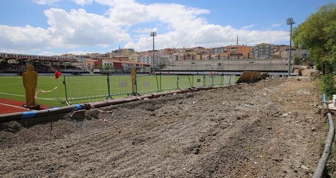ETİMESGUT ATATÜRK STADINA YENİ TRİBÜN