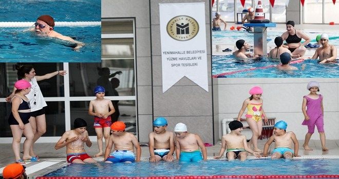 Başkentliler Yenimahalle´deki havuzlarda kulaç atıyor