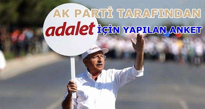 AK Parti´den ´Adalet Yürüyüşü´ anketi