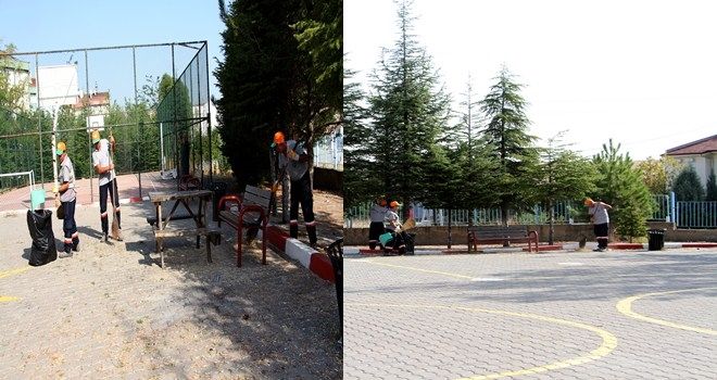 OKULLARDA GENEL TEMİZLİK İŞLEMLERİ BAŞLADI