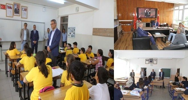 KAYMAKAM VE BELEDİYE BAŞKANI OKUL ZİYARETLERİNDE BULUNDU.