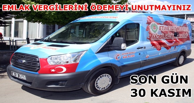 EMLAK VERGİNİZİ ÖDEYİNİZ CEZALI DURUMA DÜŞMEYİNİZ