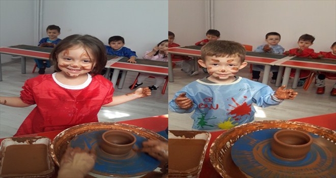 MİNİK ELLER ÇÖMLEK YAPTI