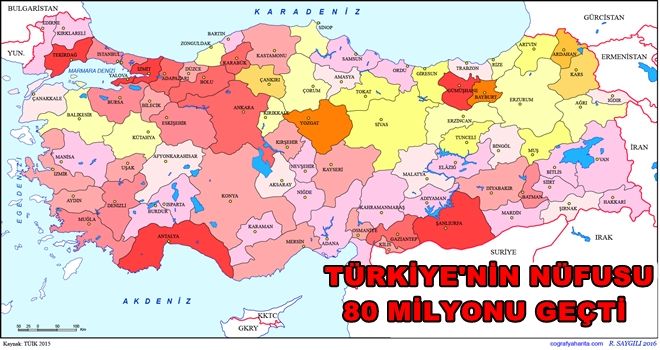 Türkiye´nin nüfusu açıklandı