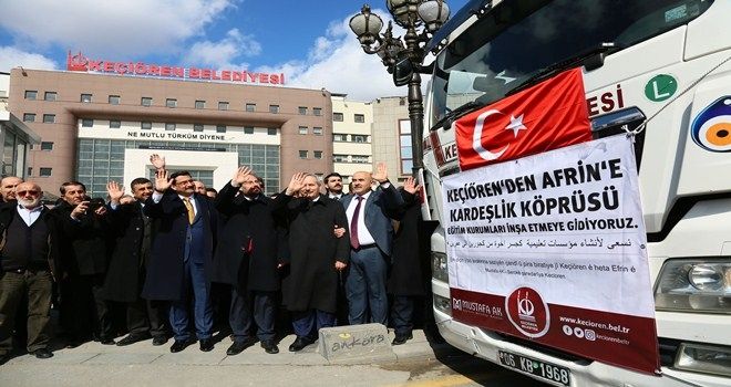 KEÇİÖREN BELEDİYESİ´NDEN AFRİN´İN İNŞASI İÇİN İLK ADIM