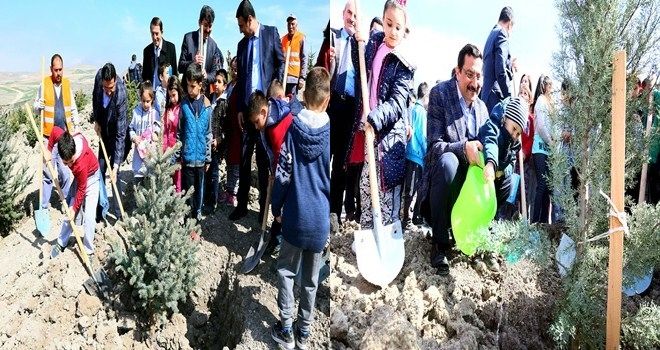 NEVRUZ BAYRAMINDA 2.071 FİDAN TOPRAKLA BULUŞTURULDU