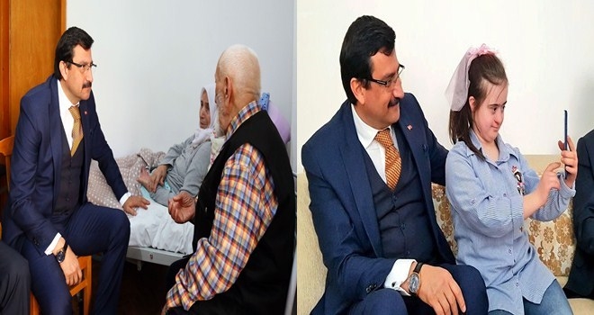 BAŞKAN AK´TAN ÇAT KAPI EV ZİYARETLERİ