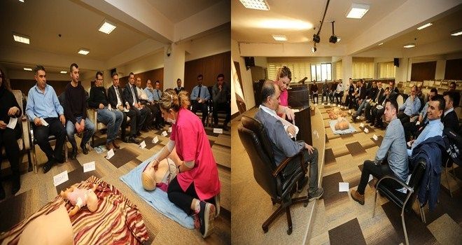 Belediye personeline ilk yardım eğitimi