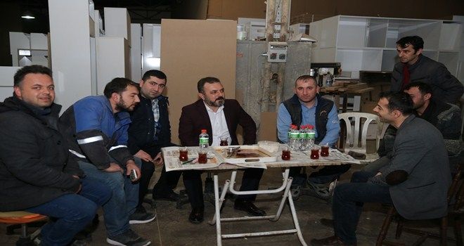 BAŞKAN ERCAN SANAYİCİLERİ GEZDİ