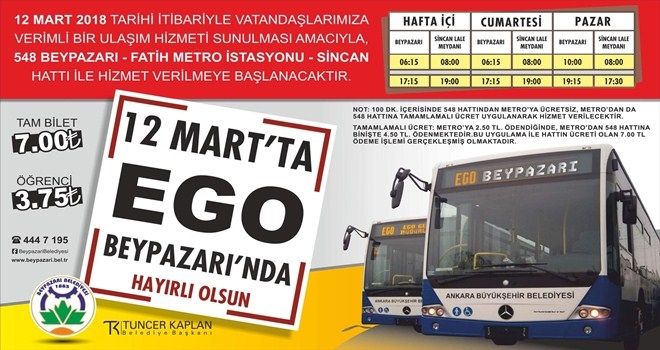 EGO SEFERLERİ BAŞLIYOR