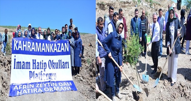 Öğrencilerden şehitler için hatıra ormanı