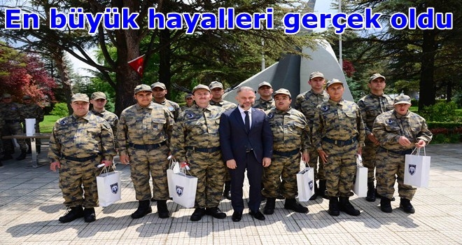 Engelli gençler temsili olarak askerlik yaptı
