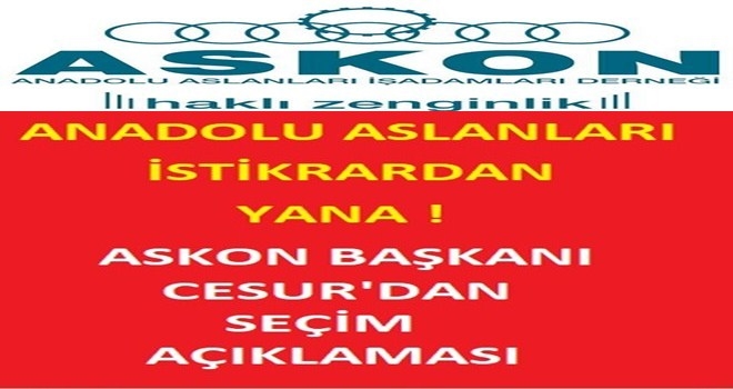 ANADOLU ASLANLARINDAN SEÇİM AÇIKLAMASI