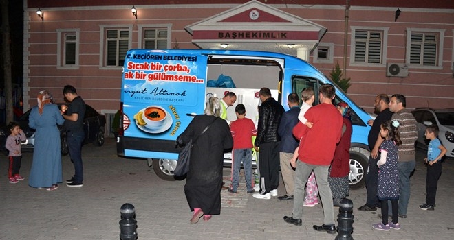 KEÇİÖREN BELEDİYESİ´NDEN SICAK İKRAM