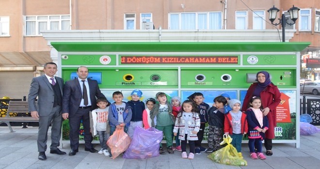 Sıfır Atık Projesine Anasınıfı Öğrencilerinden Tam Destek