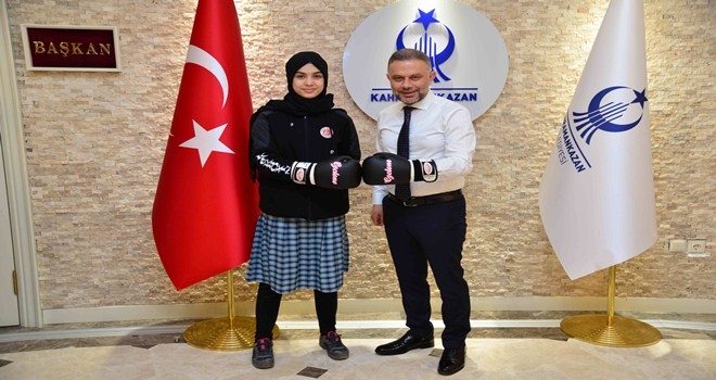 Türkiye ikincisi Gözel´den Ertürk´e ziyaret