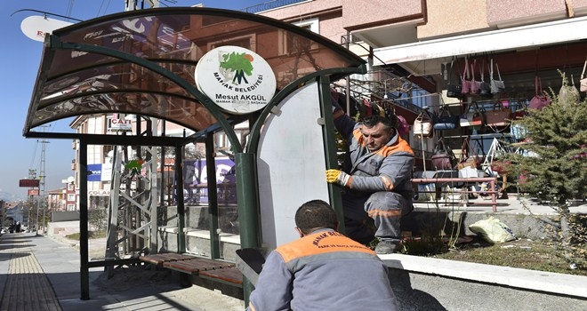 Mamak´ta otobüs durakları yenileniyor
