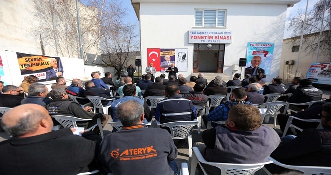 Yaşar, Yeni Başkent Oto Sanayi´ni ziyaret etti