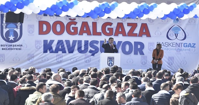 Kutludüğün doğalgaza kavuştu
