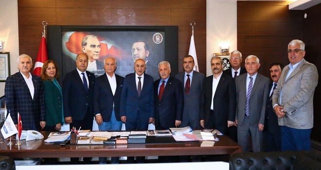 TÜRK DÜNYASI PARLAMENTERLER BİRLİĞİ´NDEN BAŞKAN ALTINOK´A ZİYARET