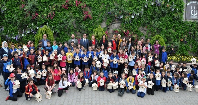 KEÇİÖREN´İN ÇOCUKLARI KUŞLARA YUVA YAPTILAR