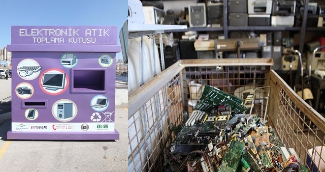 Öğrenciler 23,5 ton elektronik atık toplandı