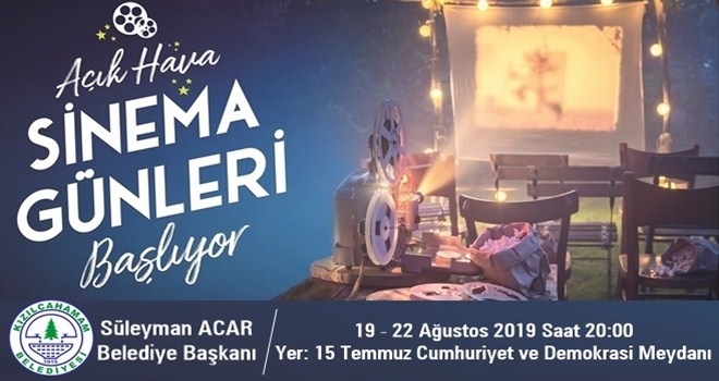 Kızılcahamam´da açık havada sinema keyfi başlıyor