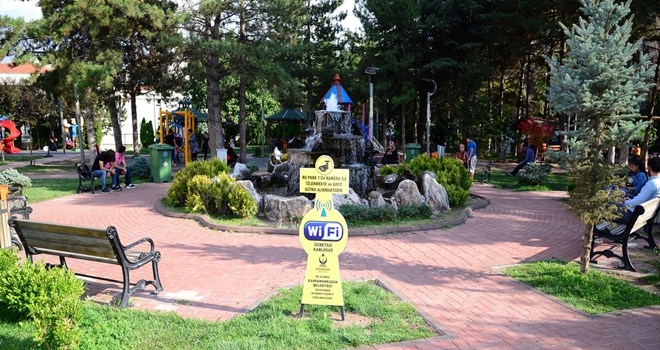 Kahramankazan parklarında ücretsiz internet keyfi 