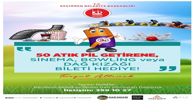 50 ADET ATIK PİL GETİRENE EĞLENCE HEDİYE