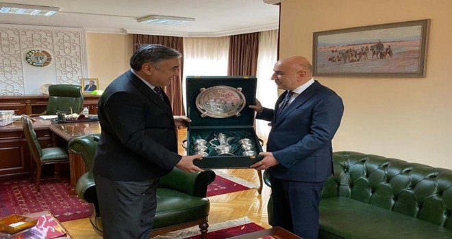 ALTINOK ÖZBEKİSTAN BÜYÜKELÇİSİ AGZAMKHODJAEV´İ ZİYARET ETTİ