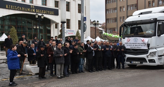 Kızılcahamam´dan Elazığ´a ikinci tır yola çıktı