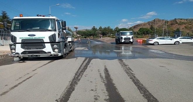 Kızılcahamam Sanayi Sitesi Temizlenip Dezenfekte Edildi