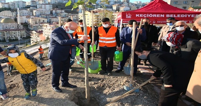 KEÇİÖREN´DE FİDANLAR TOPRAKLA BULUŞTU