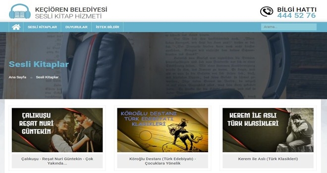 KEÇİÖREN BELEDİYESİ ?SESLİ KÜTÜPHANESİ? HİZMETE BAŞLADI