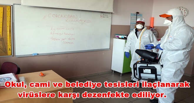ETİMESGUT BELEDİYESİ CORONA VİRÜSE KARŞI İLAÇLAMA YAPIYOR