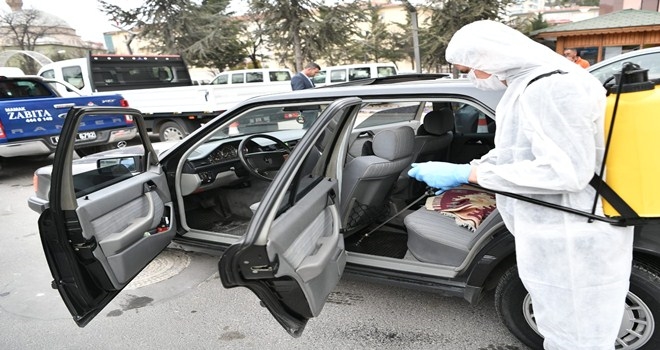 Günde 1700 araç dezenfekte ediliyor