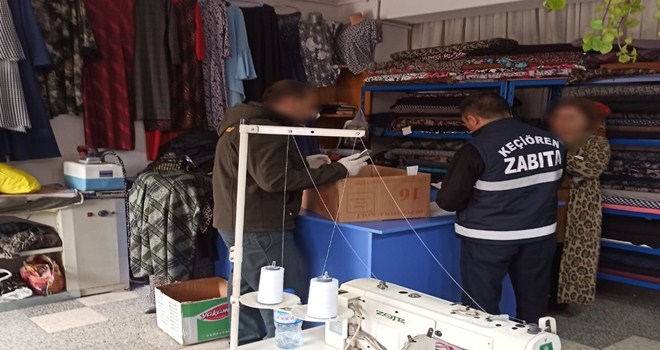 ZABITADAN KAÇAK MASKE ÜRETEN İŞLETMEYE BASKIN