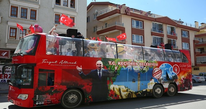 23 NİSAN COŞKUSU KEÇİÖREN´İN TÜM MAHALLELERİNDE YAŞANDI