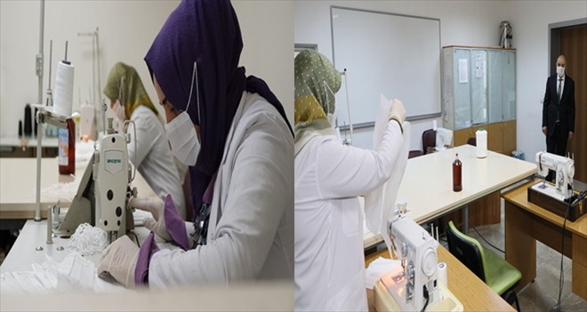 ÖZ KAYNAKLARIYLA MASKE VE DEZENFEKTAN ÜRETİYOR