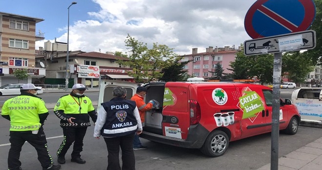 Mamak´ta polislere çay jesti