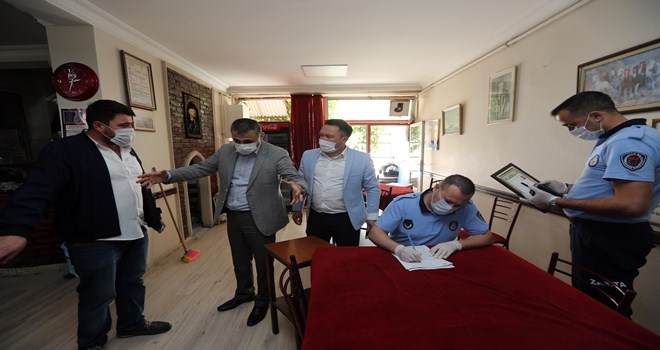 Yenimahalle Zabıtasından sosyal mesafe denetimi
