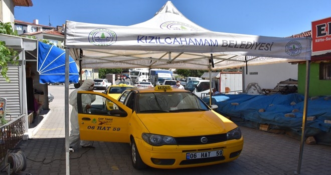 Taksiler Sabit Bir Noktada Dezenfekte Edilecek