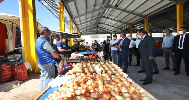 KAYMAKAM SEVGİLİ VE BAŞKAN DEMİREL KORONAVİRÜS DENETİMİNE ÇIKTILAR!