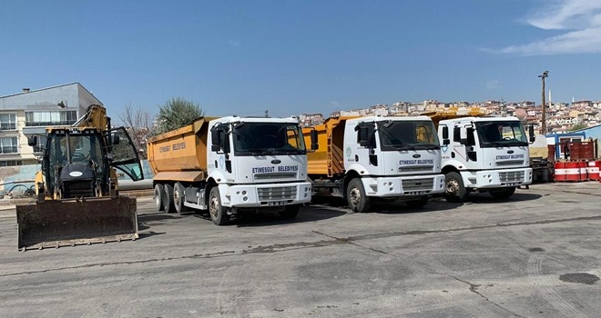 ETİMESGUT BELEDİYESİ´NDEN GİRESUN´A LOJİSTİK DESTEK