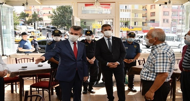 Başkan Köse ve Kaymakam Sırmalı´dan maske ve hijyen denetimi