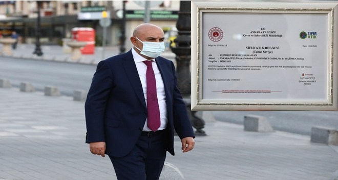 KEÇİÖREN BELEDİYESİNE SIFIR ATIK BELGESİ 