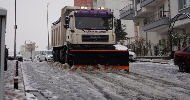 KEÇİÖREN BELEDİYESİ 2021´İN İLK KARI İÇİN TEYAKKUZDA 