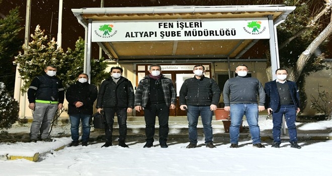 Mamak Belediyesi Karla Mücadelede Kriz Masası Kurdu
