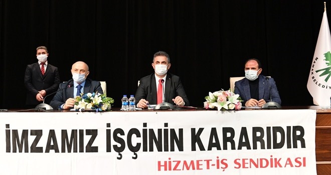 Mamak´ta işçilerin toplu sözleşme sevinci